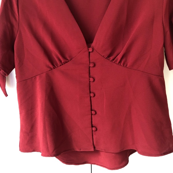 Bleuh Ciel burgundy blouse - Picture 7 of 7